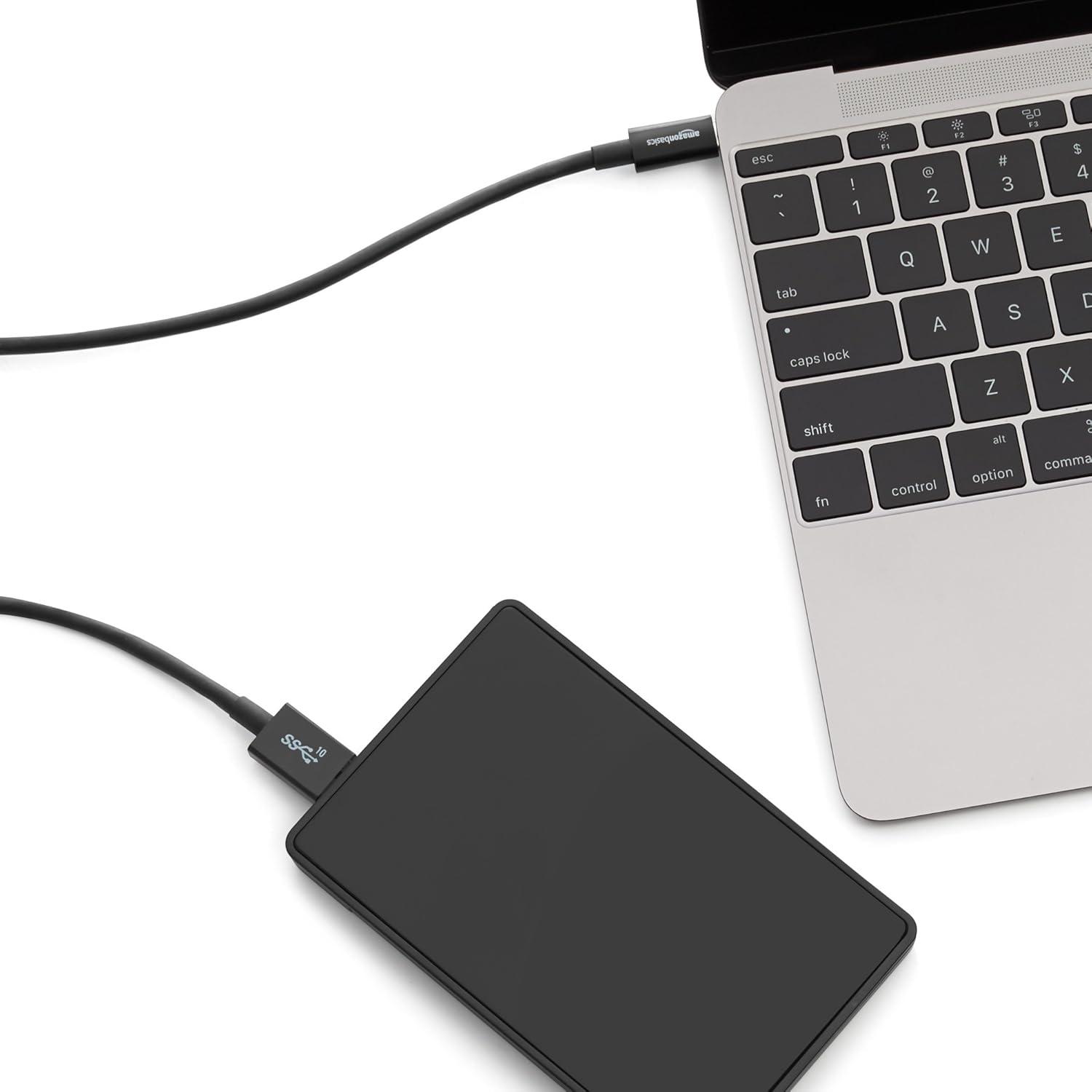 Cable de carga rápida USB-C a Micro USB Amazon Basics 0.9m