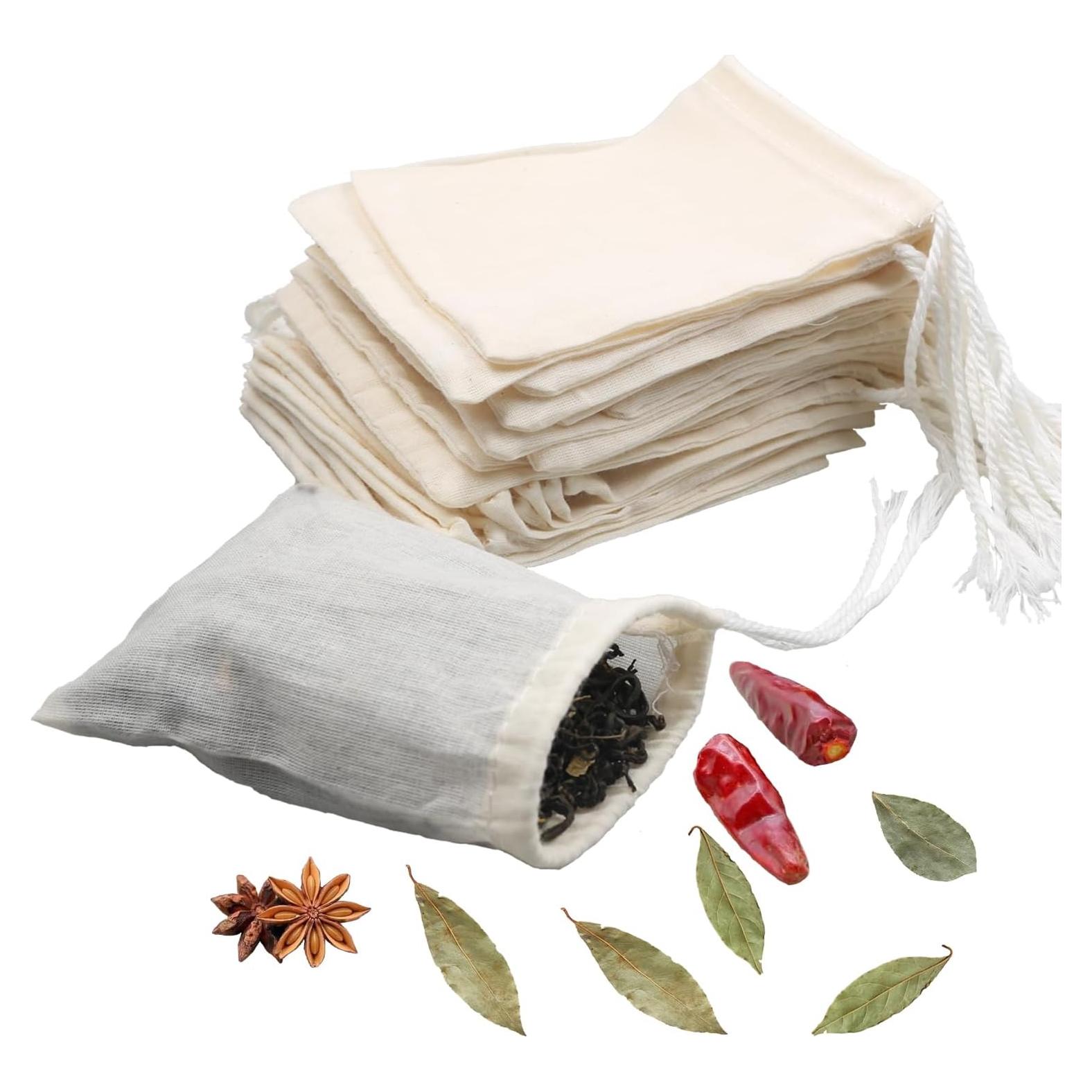 10 Bolsas de Filtro de Té Reutilizables Carrollar 7.62x10.16cm