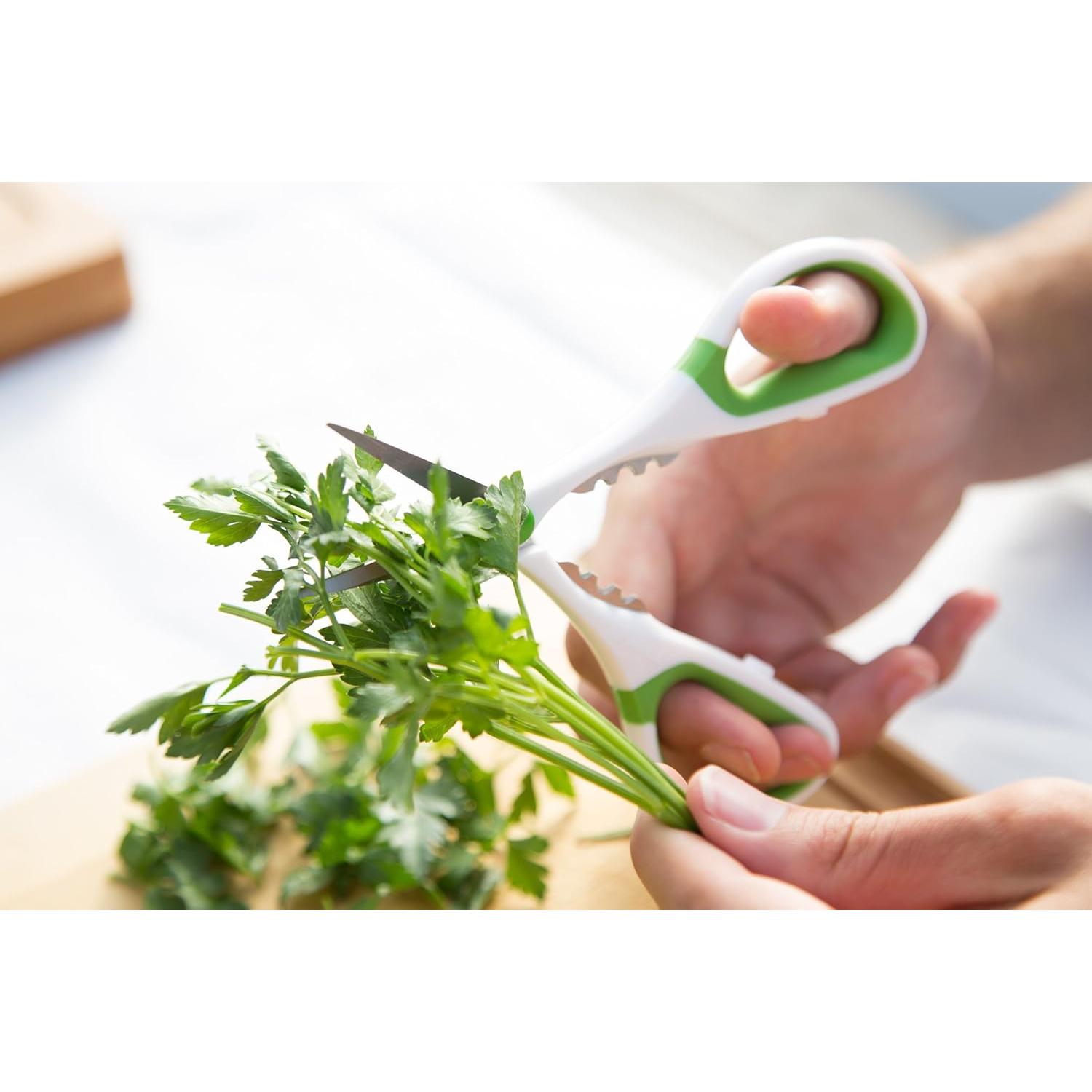 Tijeras de Cocina Zyliss para Hierbas con Deshojador - 21.6 cm