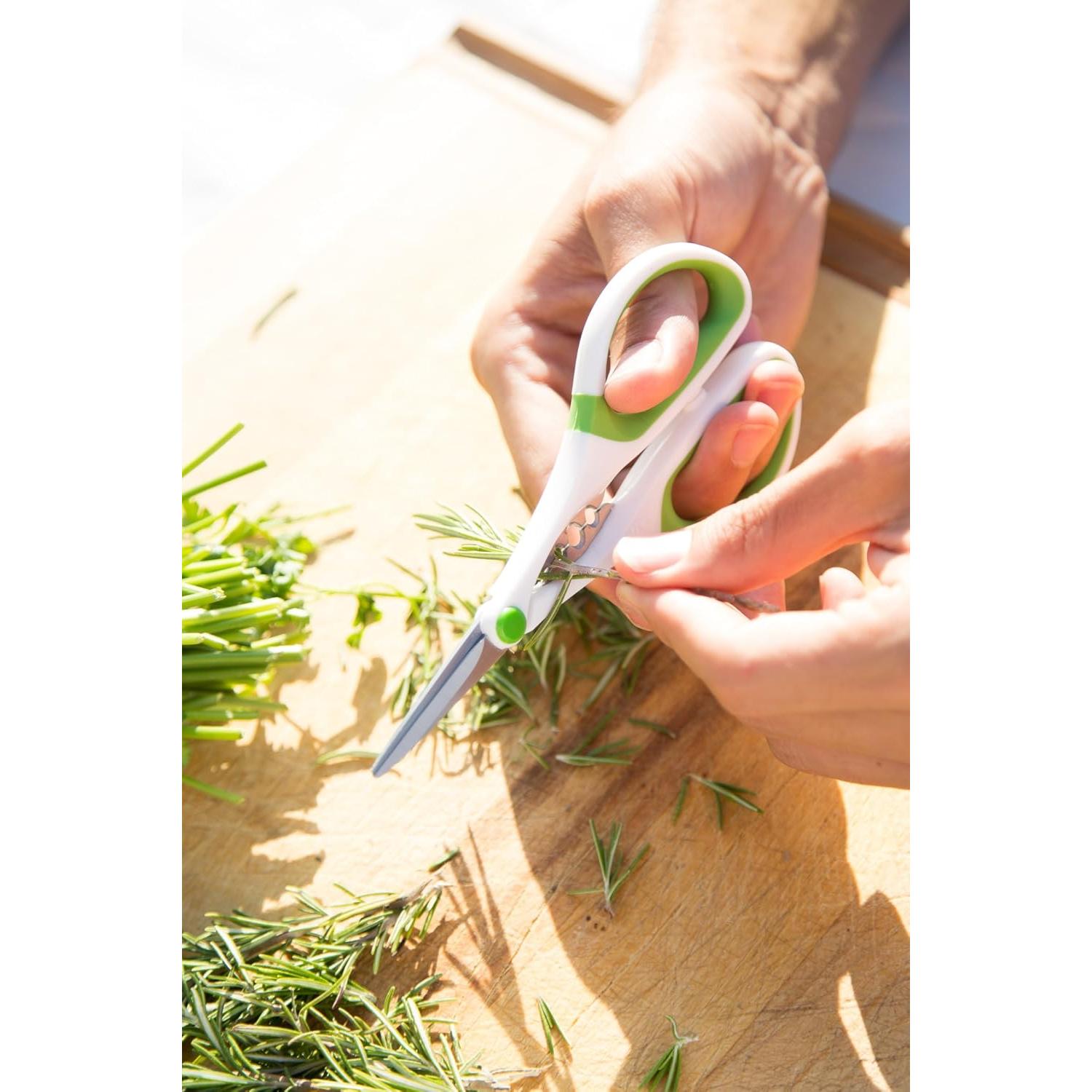 Tijeras de Cocina Zyliss para Hierbas con Deshojador - 21.6 cm