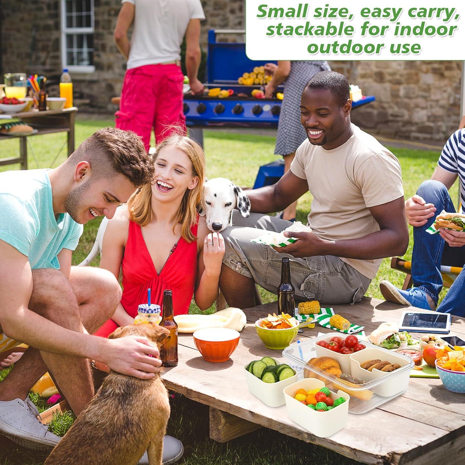 Contenedor de Snacks 4 Compartimentos Shopwithgreen Blanco