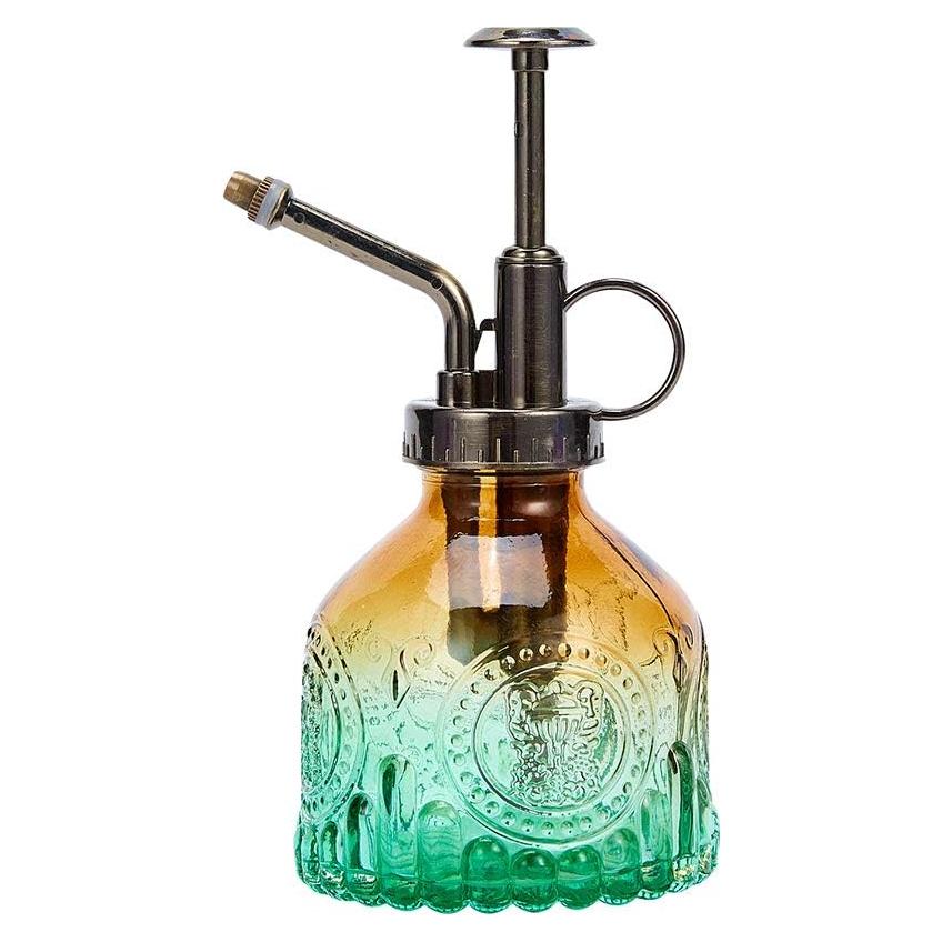Botella de Spray para Plantas Ebristar de Vidrio 207 ml Verde Marrón