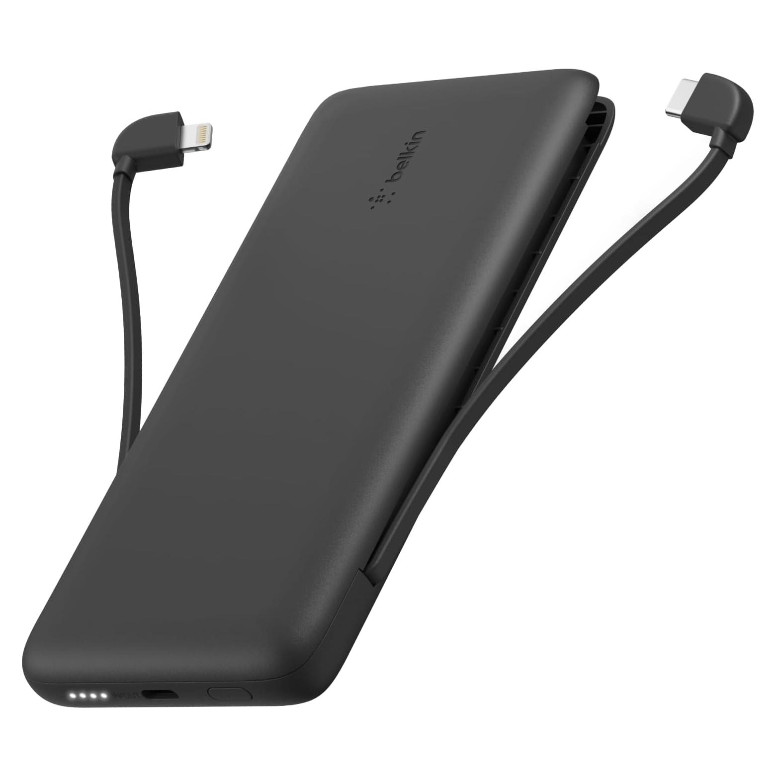 Cargador Portátil Belkin 10,000mAh USB-C y Lightning - Negro