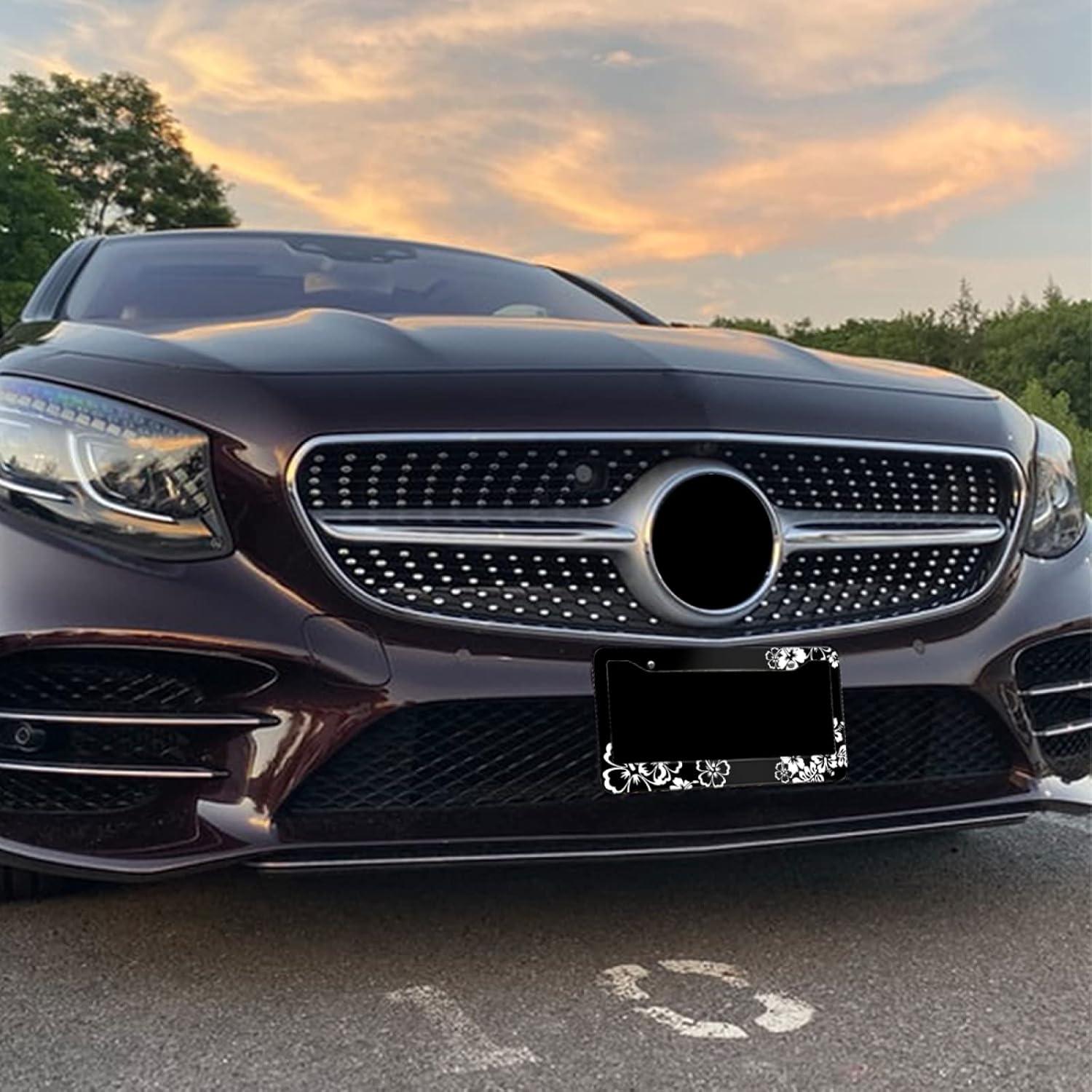 Marco de Placa de Licencia Invincibleframe Flores Hibisco 31x16cm