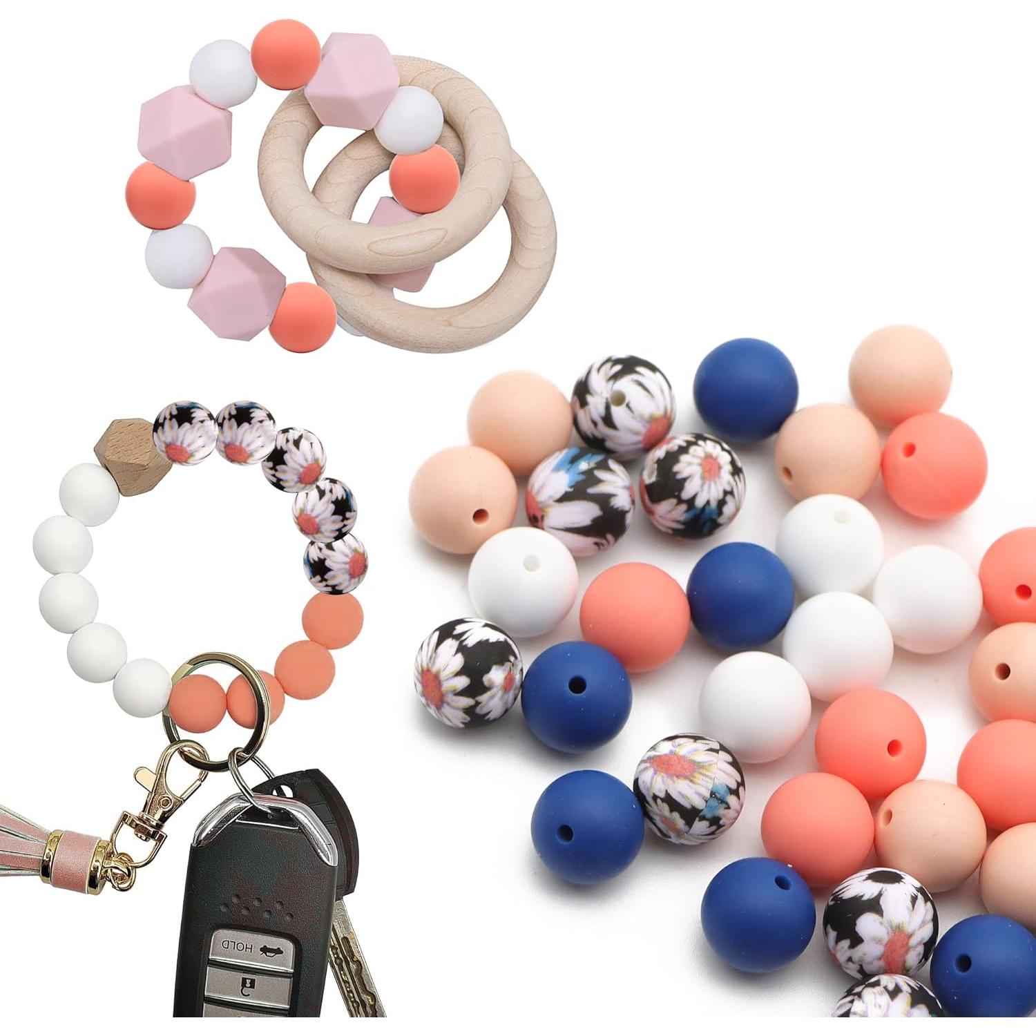 Perlas de Silicona 15mm Accesorios David 50 Piezas para DIY