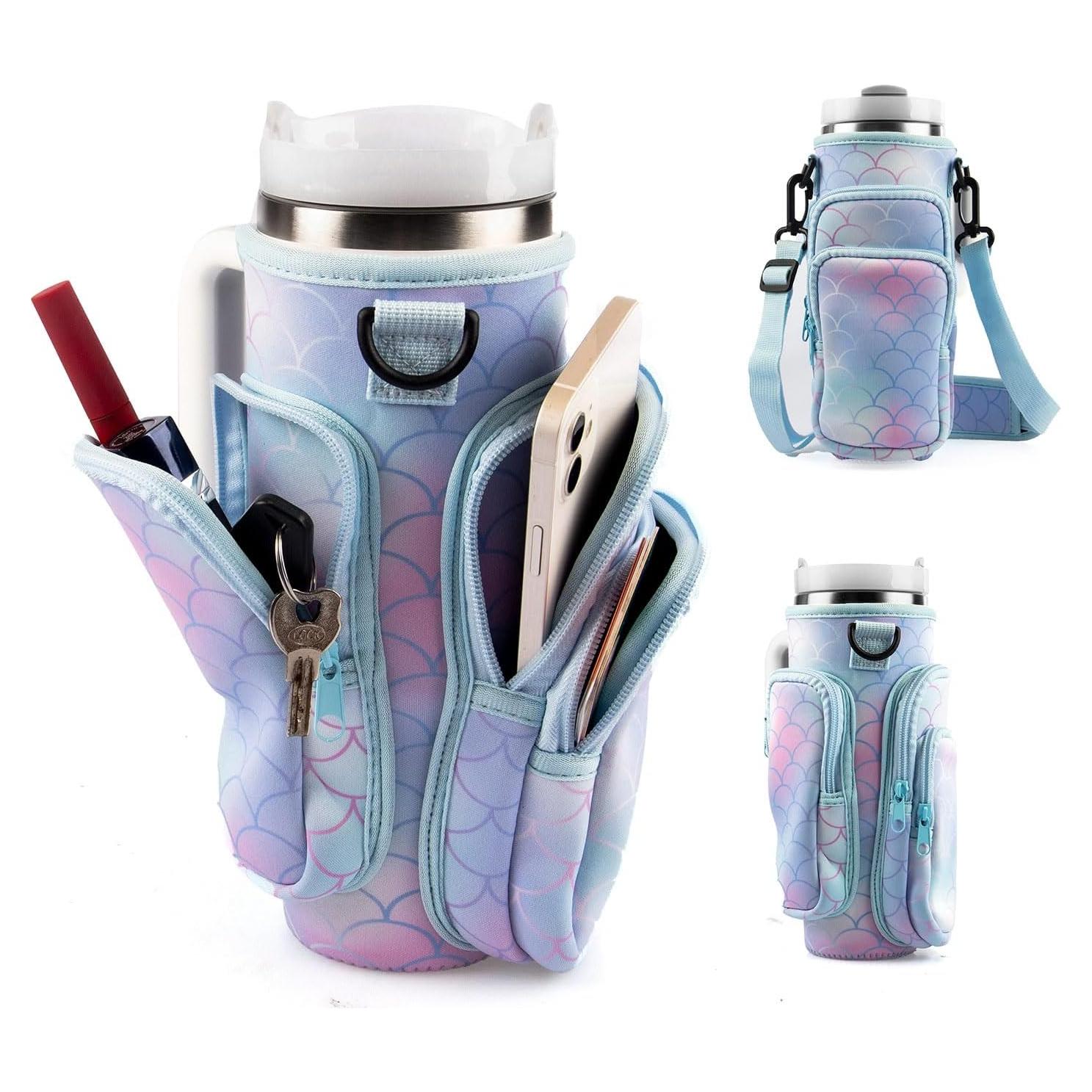 Bolsa Portabotellas WNGERGOU para Taza Stanley 40 oz con 3 Bolsillos