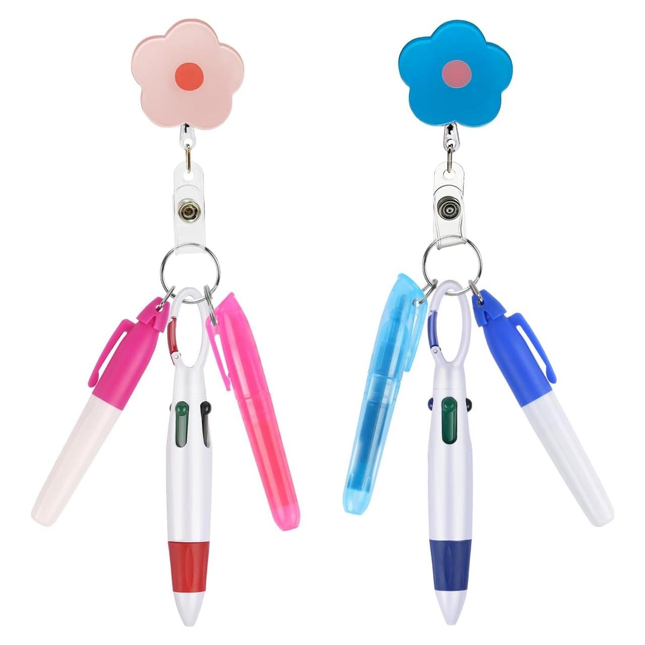 Juego de Accesorios para Enfermera Uaimvie - 2 Bolígrafos, Clips y Marcadores