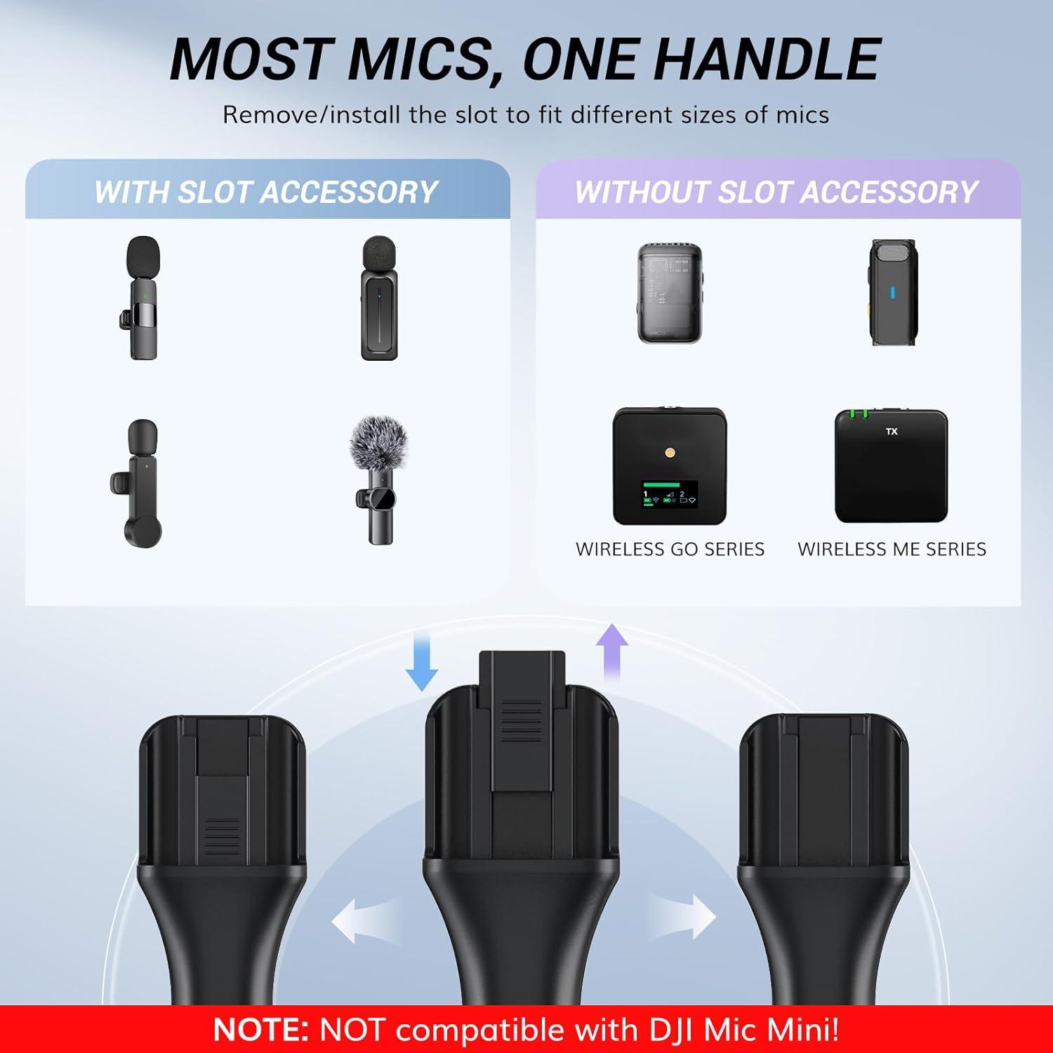 Adaptador de Mano TONOR TP20 para Micrófono Lavalier Inalámbrico