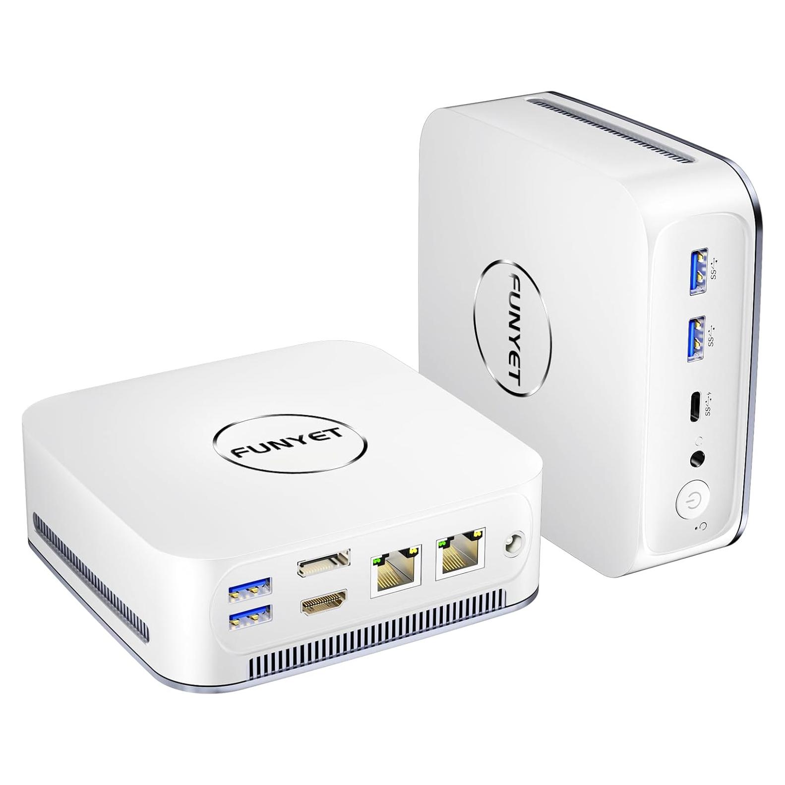 Mini PC Gaming FUNYET FY3 Intel N95 16GB 1TB 4K Blanco