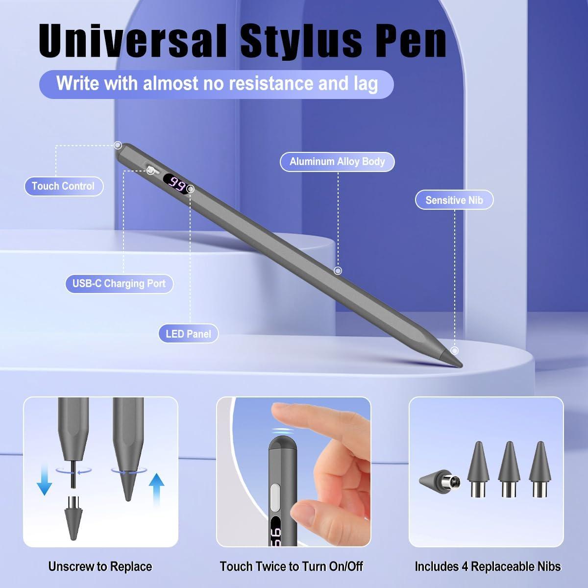 Lápiz Estilográfico TiMOVO para Pantallas Táctiles - Gris