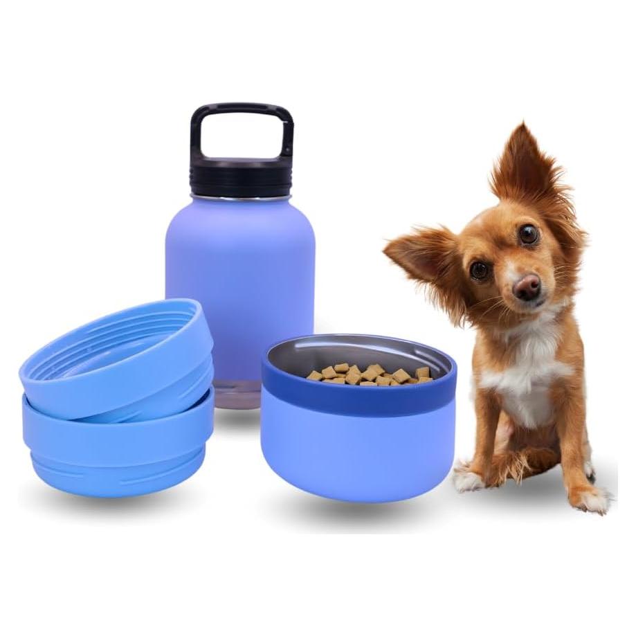 Estación de Agua para Mascotas OhmyPet 32oz con 3 Cuencos