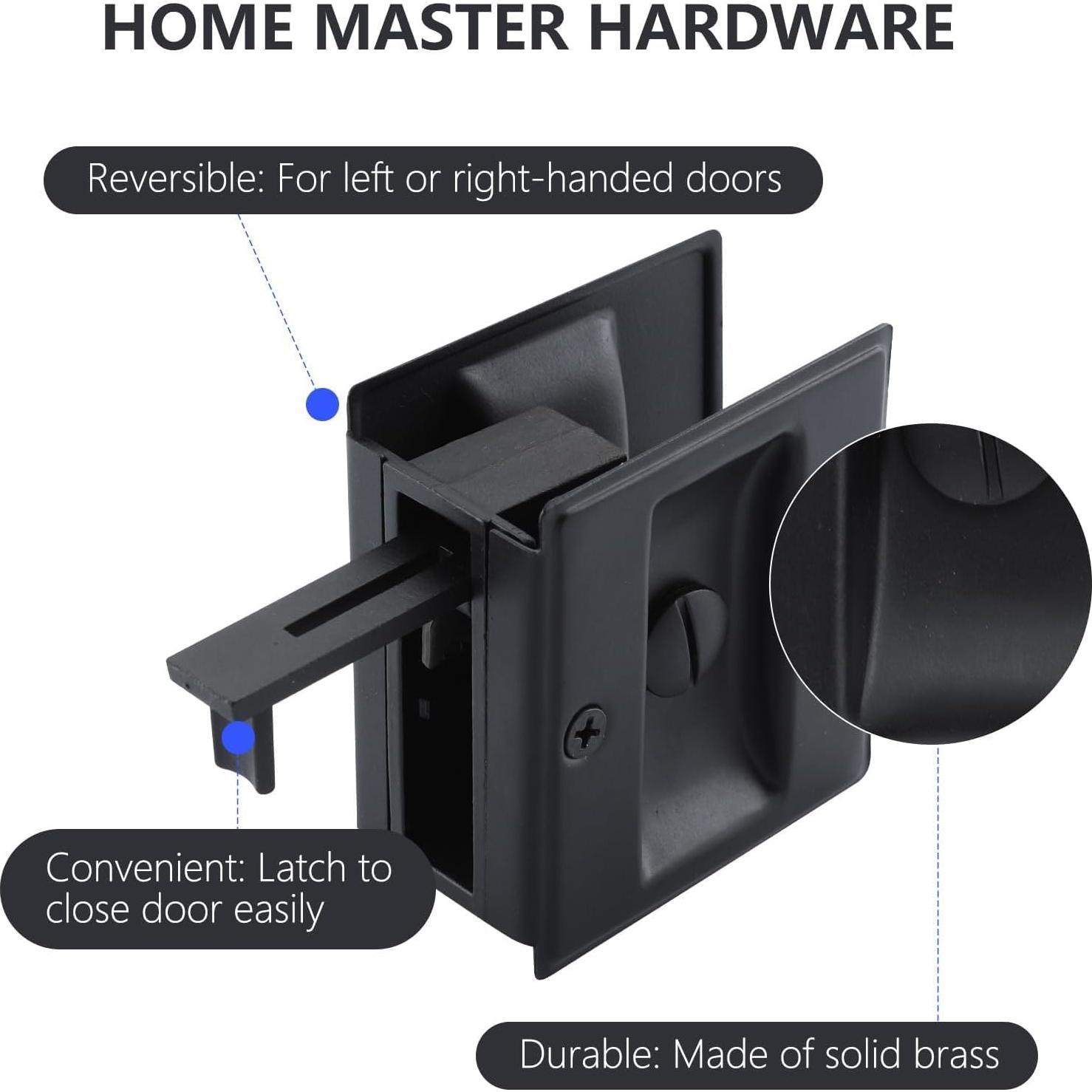 Cerradura de Puerta Deslizante HOME MASTER HARDWARE 7x6.35cm