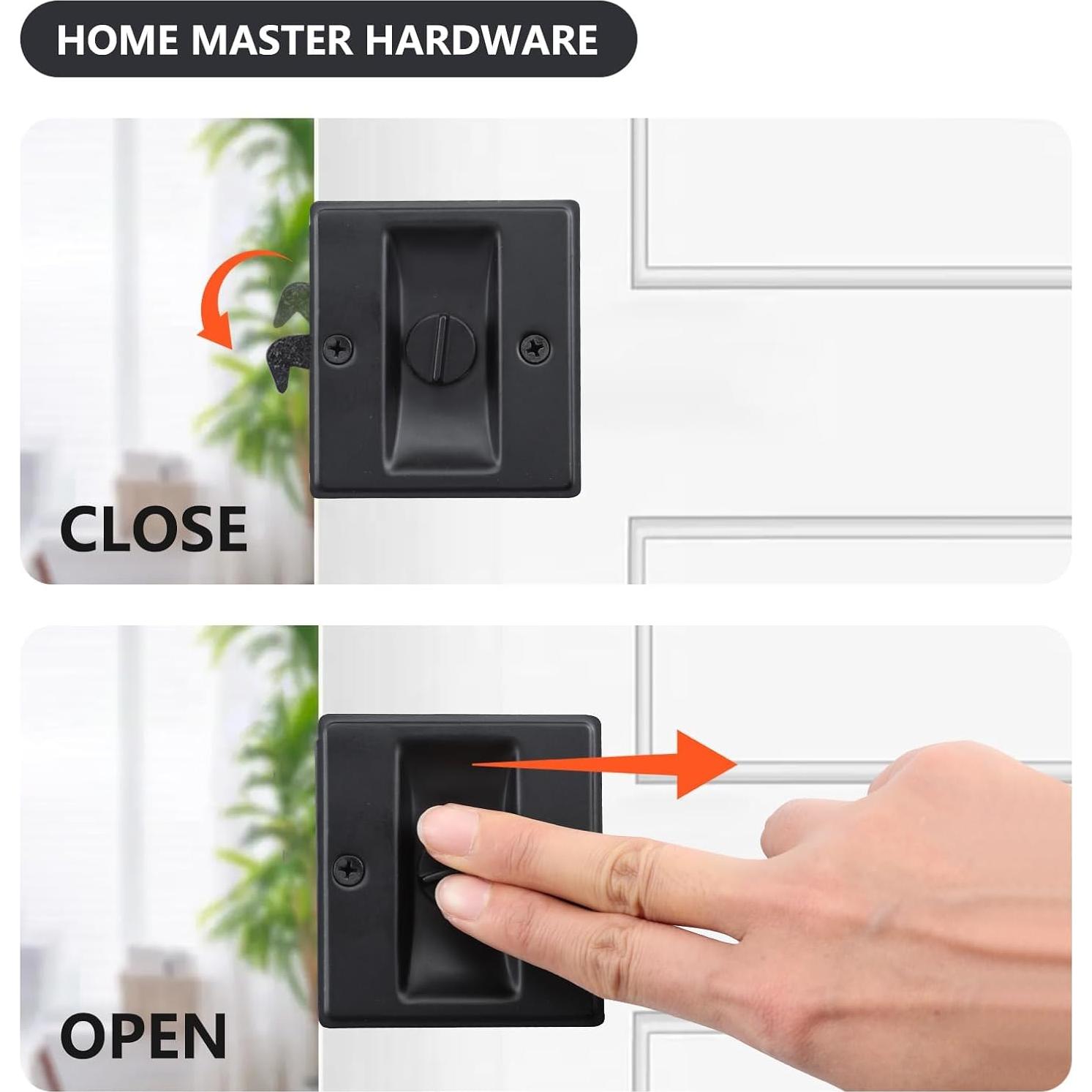 Cerradura de Puerta Deslizante HOME MASTER HARDWARE 7x6.35cm