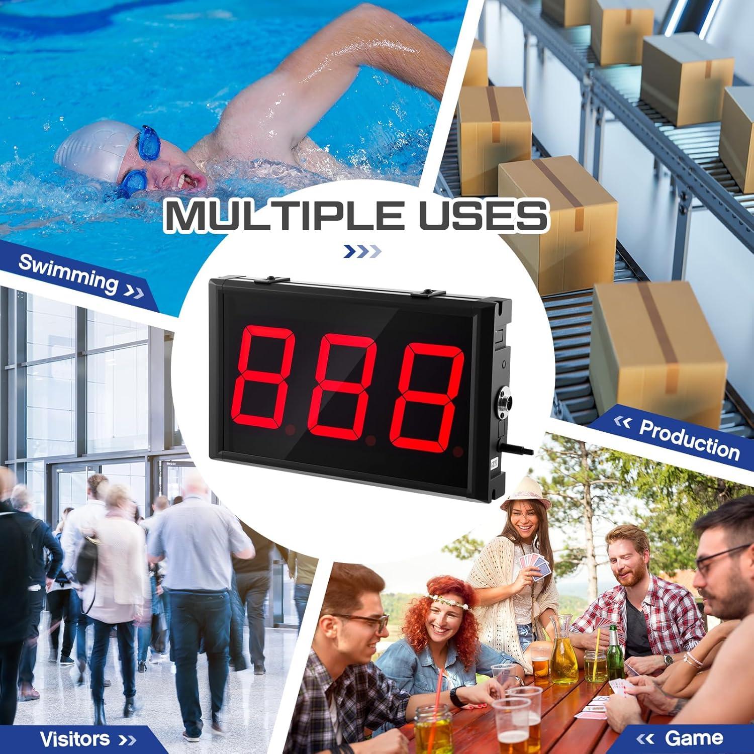 Contador Digital LED Relaxweex HAT1674 3 Dígitos con Control Remoto