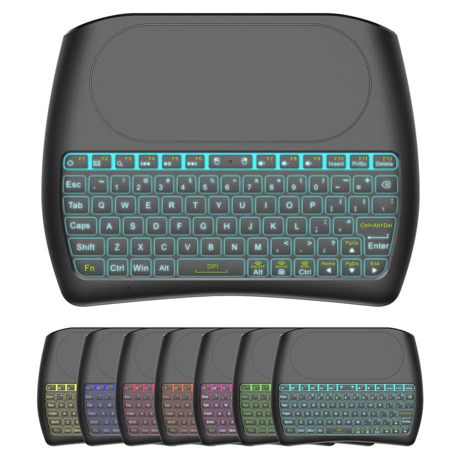 Teclado Inalámbrico Mini Dupad Story con Touchpad Retroiluminado