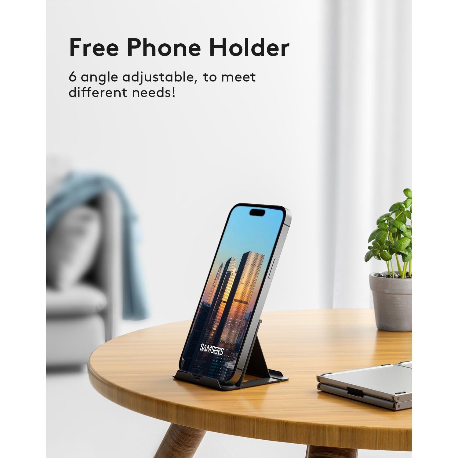 Teclado Bluetooth Plegable Samsers con Touchpad y Soporte