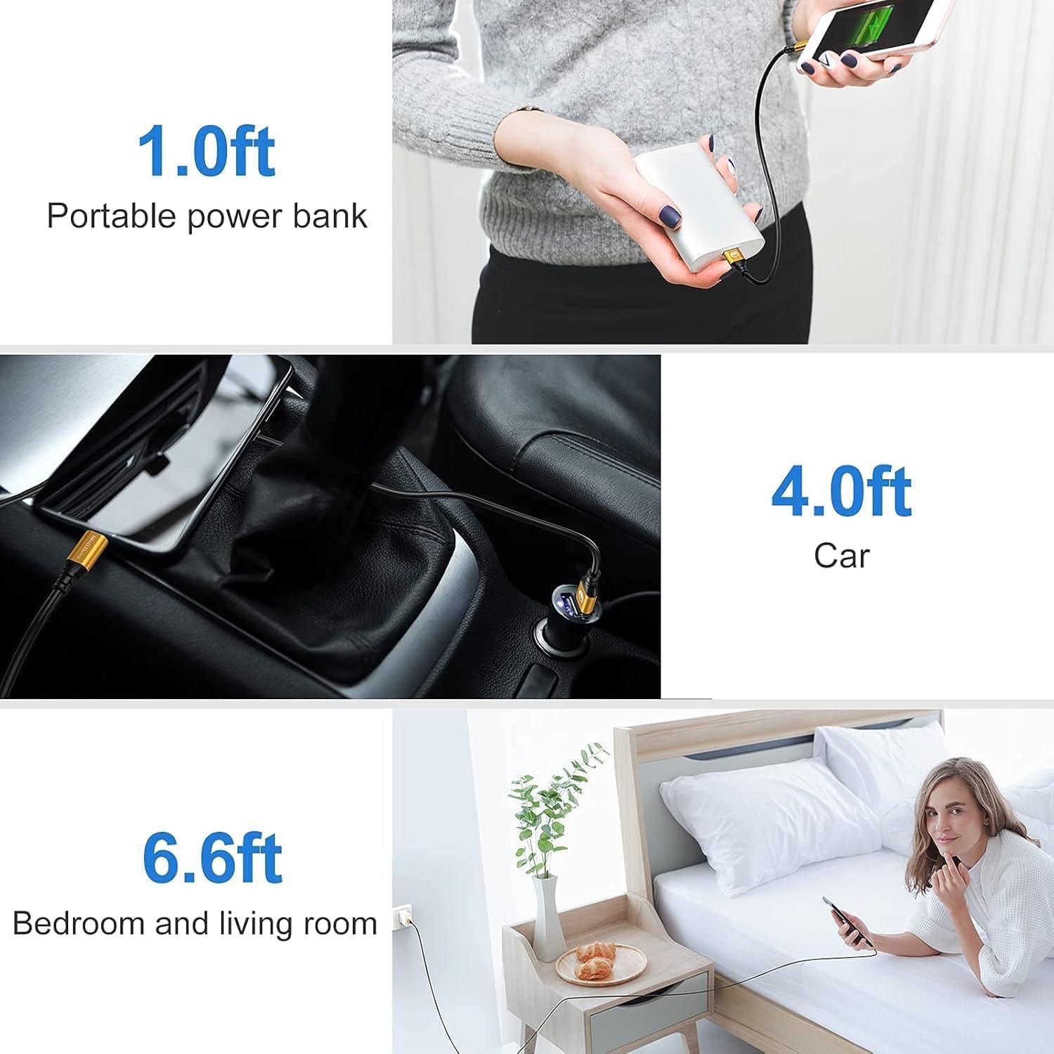 Paquete de 5 Cables Lightning SMALLElectric 30.48 cm Dorado