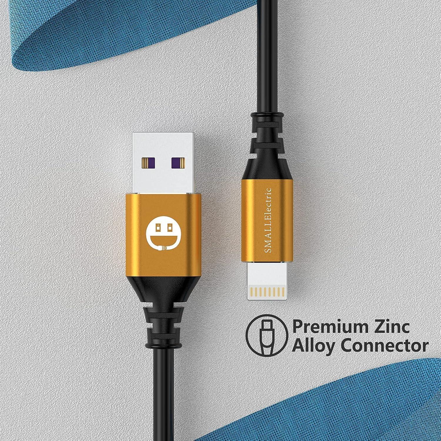 Paquete de 5 Cables Lightning SMALLElectric 30.48 cm Dorado