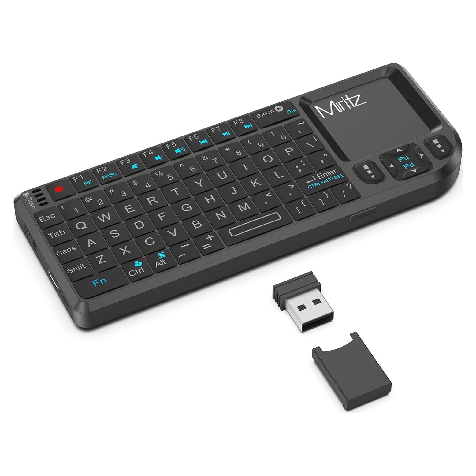 Mini Teclado Bluetooth Miritz con Touchpad y Retroiluminación