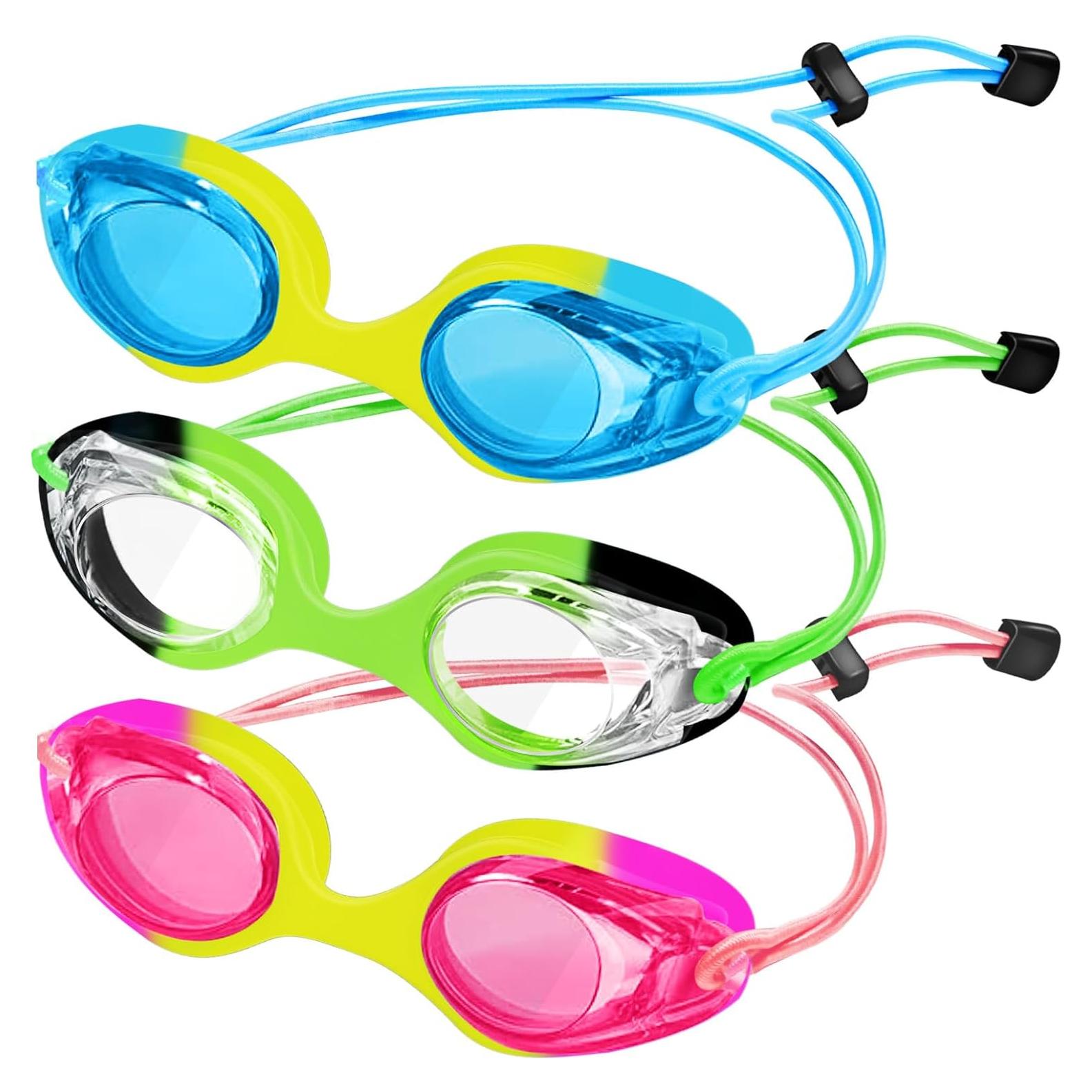 Gafas de natación XDX para niños - Paquete de 3, antiempañante