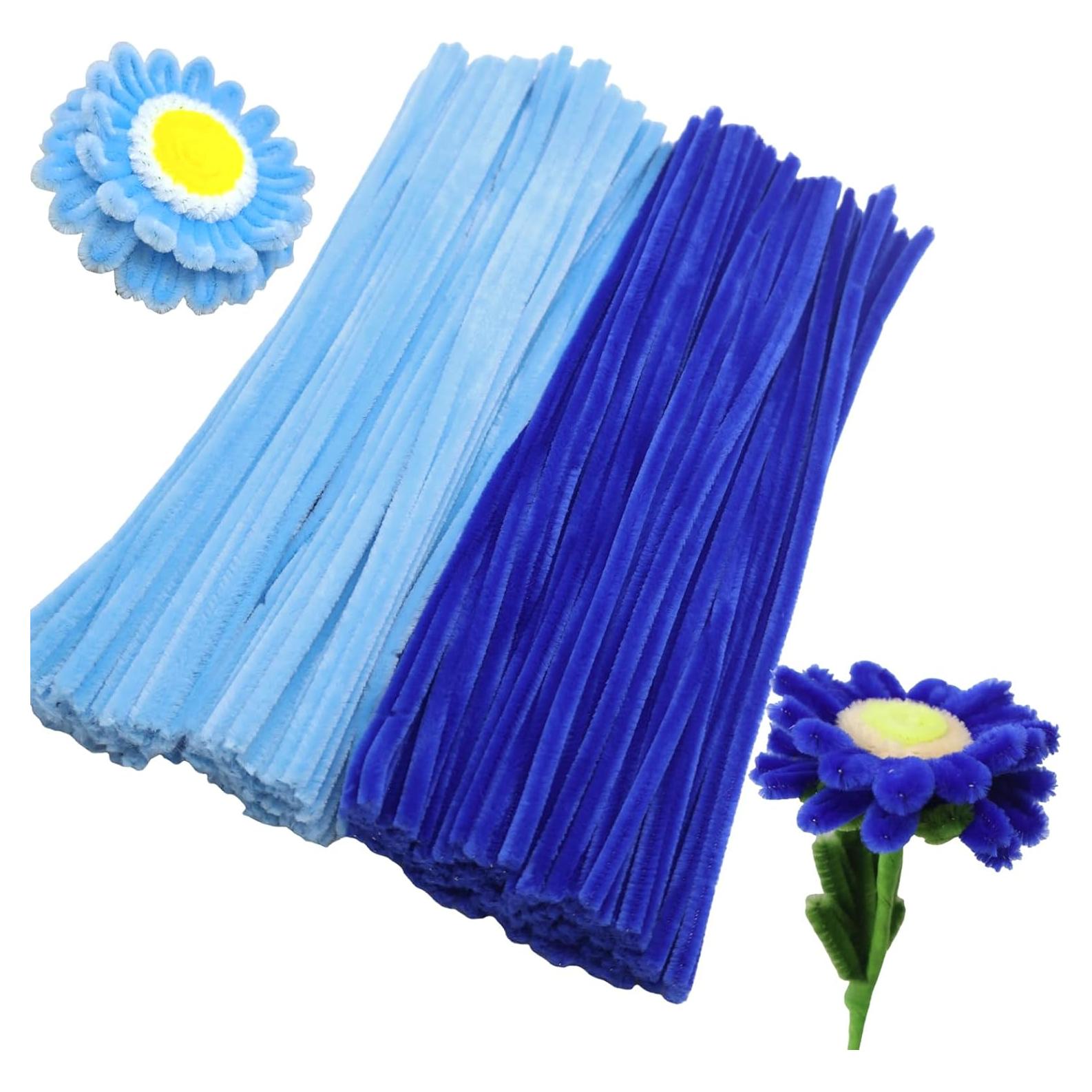 200 Limpiapipas Apedoixy 30.48cm 6mm Azul Claro y Oscuro