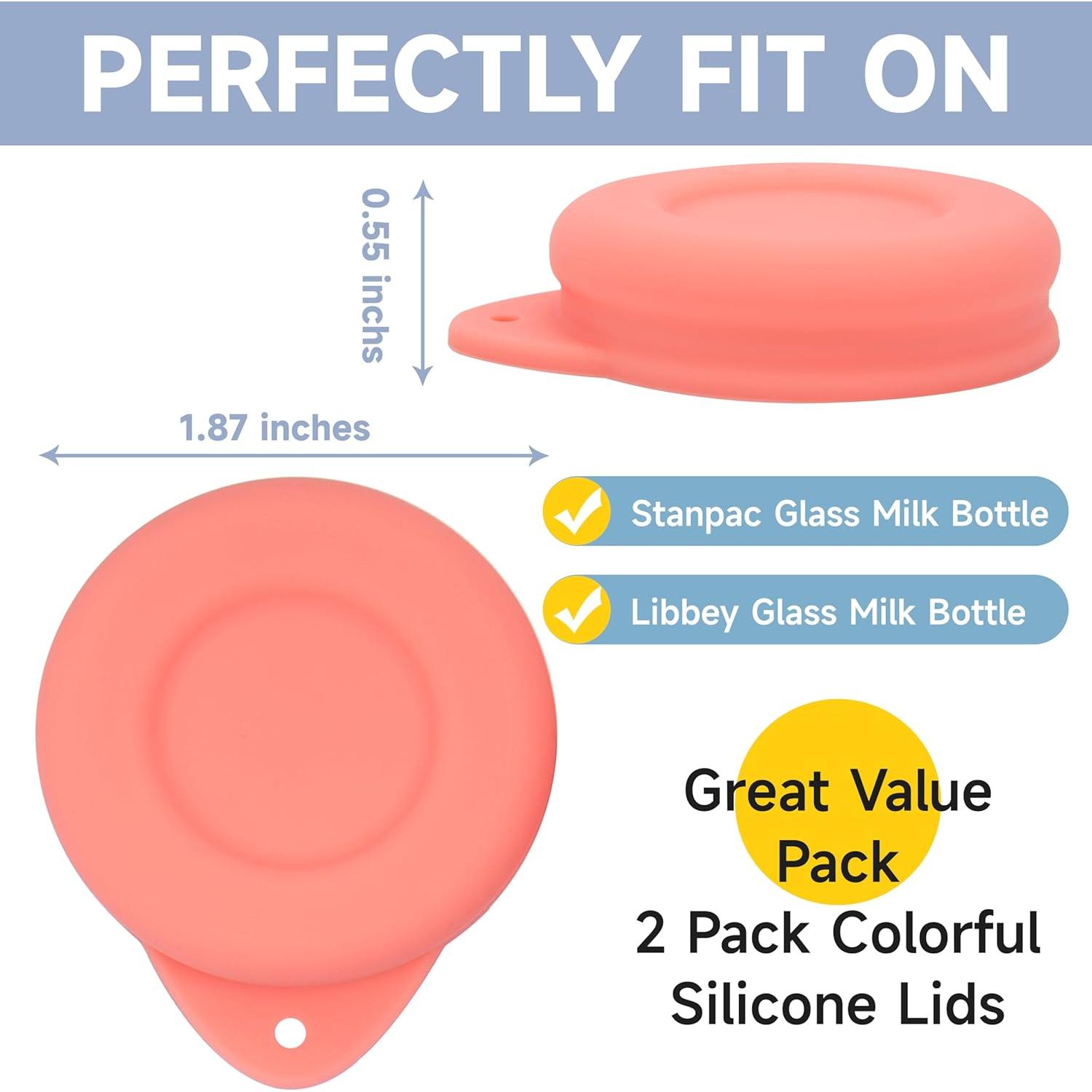 2 Tapas de Silicona Reutilizables 48mm Purekra para Botellas