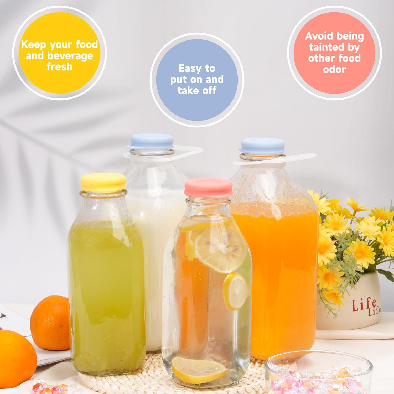 2 Tapas de Silicona Reutilizables 48mm Purekra para Botellas