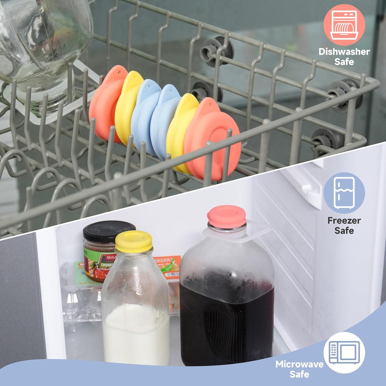 2 Tapas de Silicona Reutilizables 48mm Purekra para Botellas