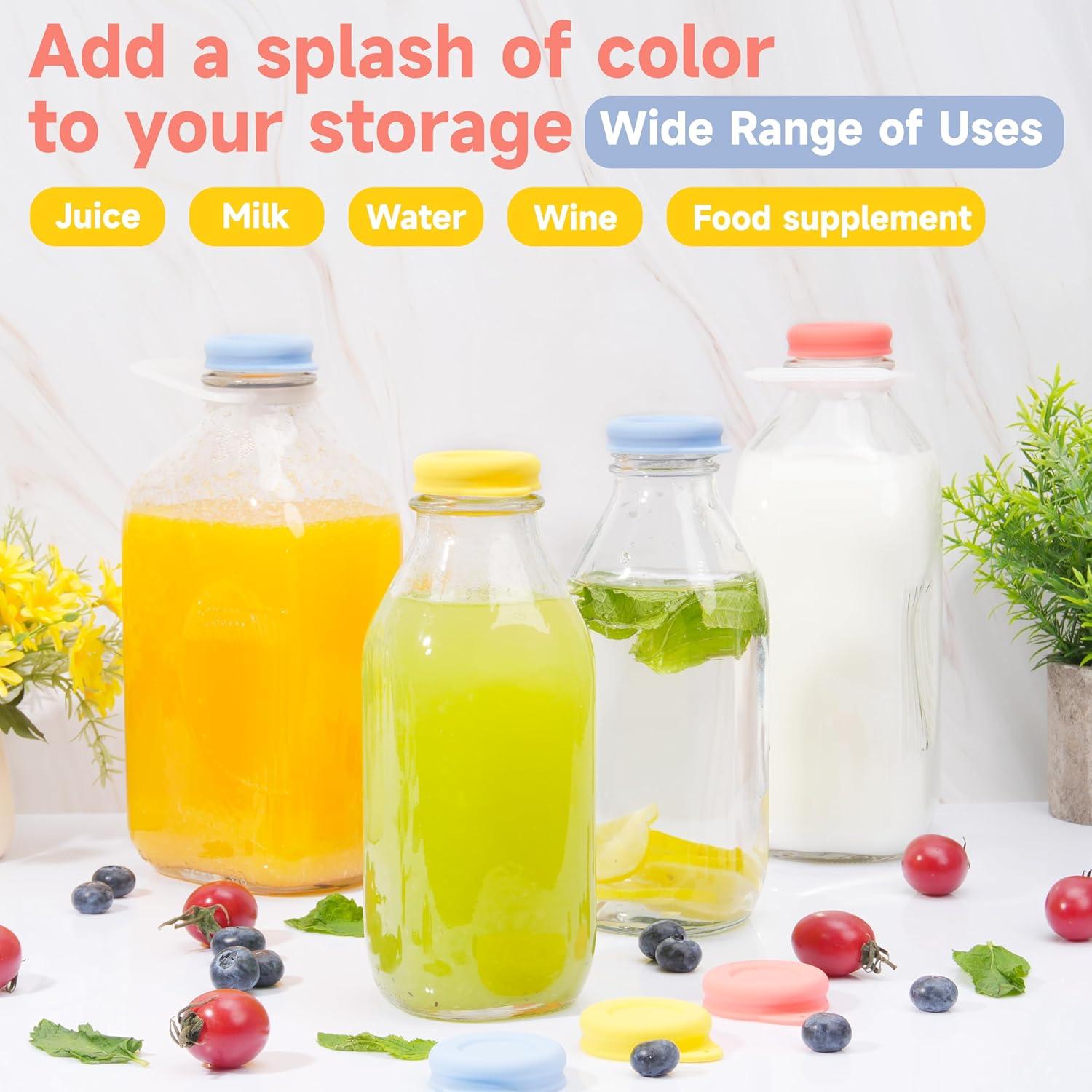 2 Tapas de Silicona Reutilizables 48mm Purekra para Botellas