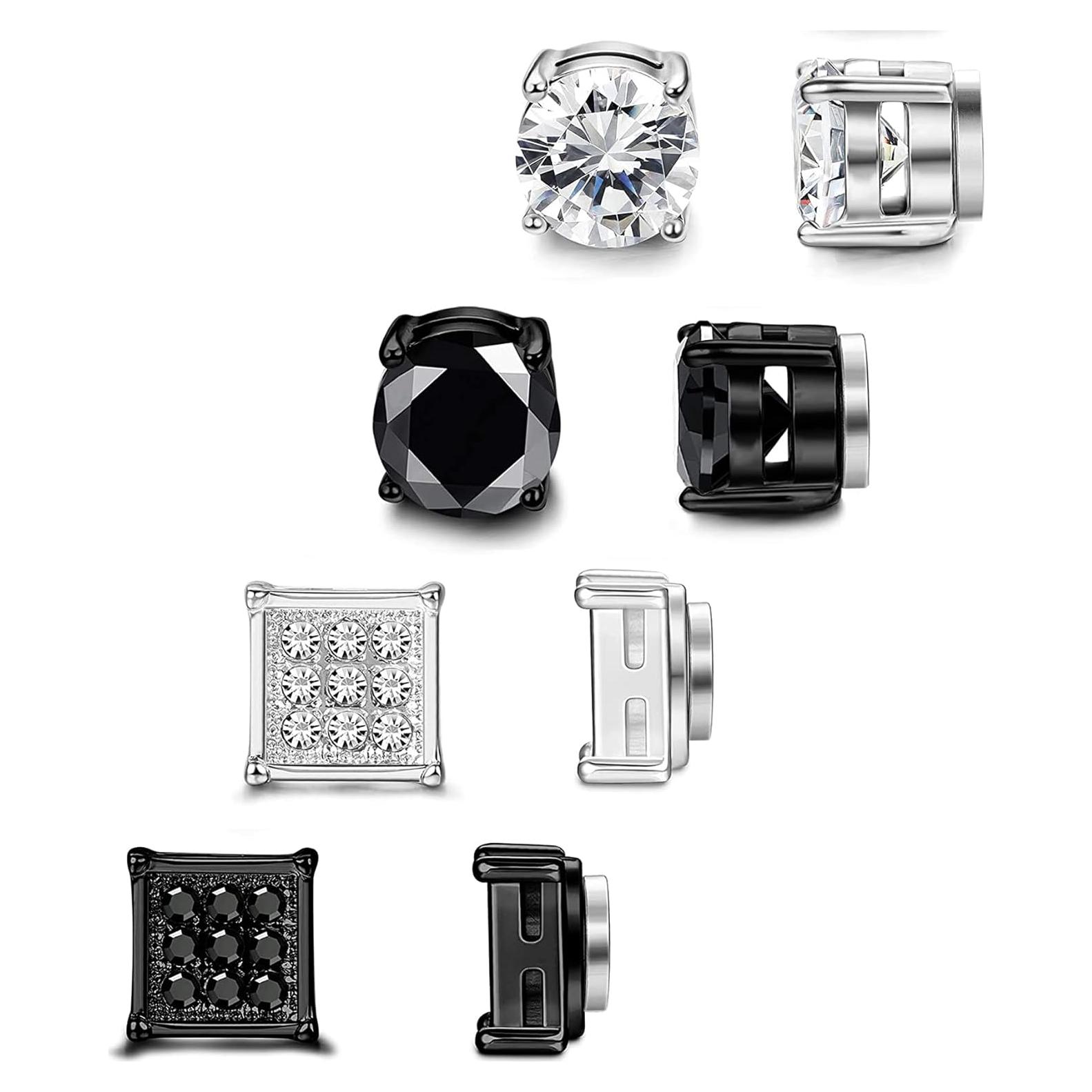 Pendientes Magnéticos de Acero Inoxidable YZstyle - 4 Pares 6MM