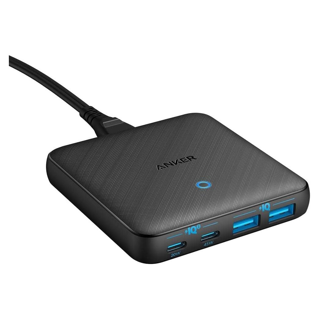 Cargador USB-C Anker 543 (65W II) 4 Puertos Rápido