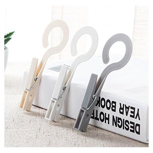 Paquete de 12 Clips de Secado Portátiles JCBIZ Beige