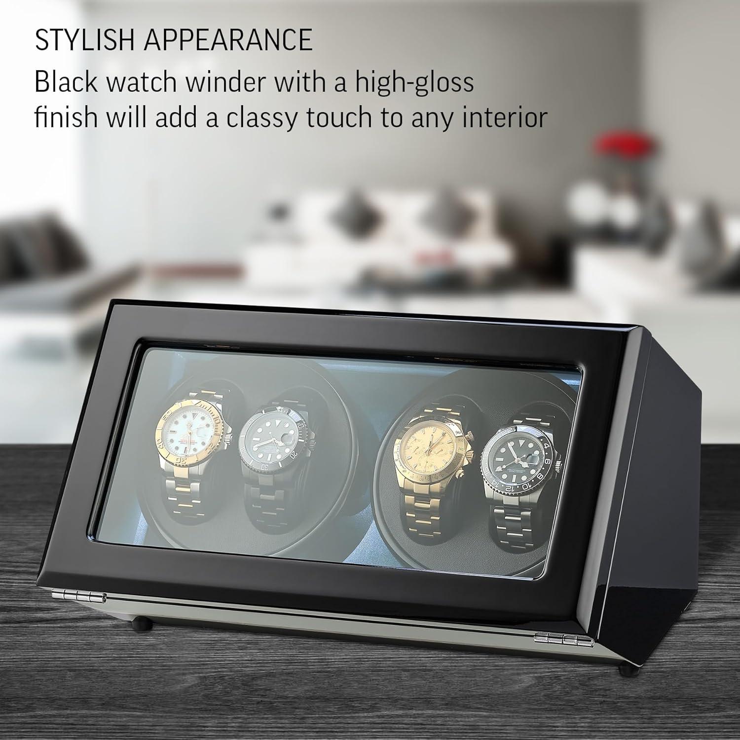 Reloj Winder TIMECUBE con Luz LED y 15 Programas de Enrollado