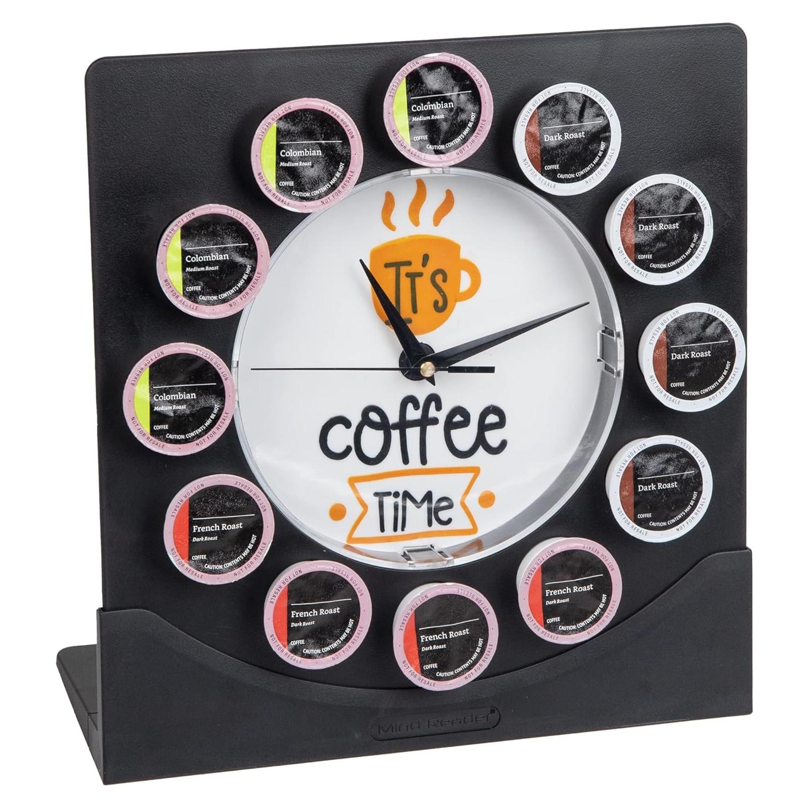 Soporte de Pods de Café y Reloj Mind Reader, Negro