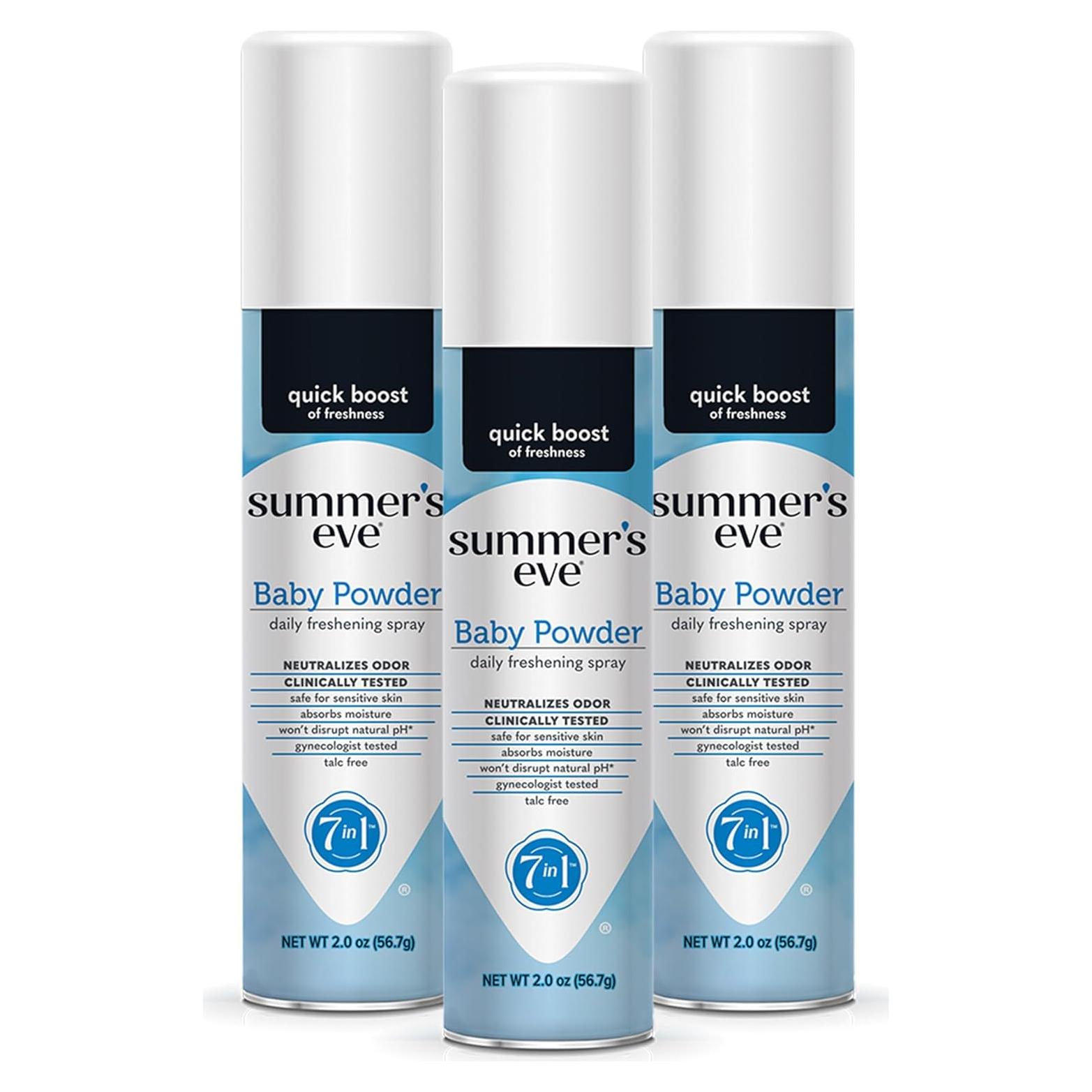 Spray Femenino de Limpieza Suave Summer's Eve 170g - Polvo de Talco