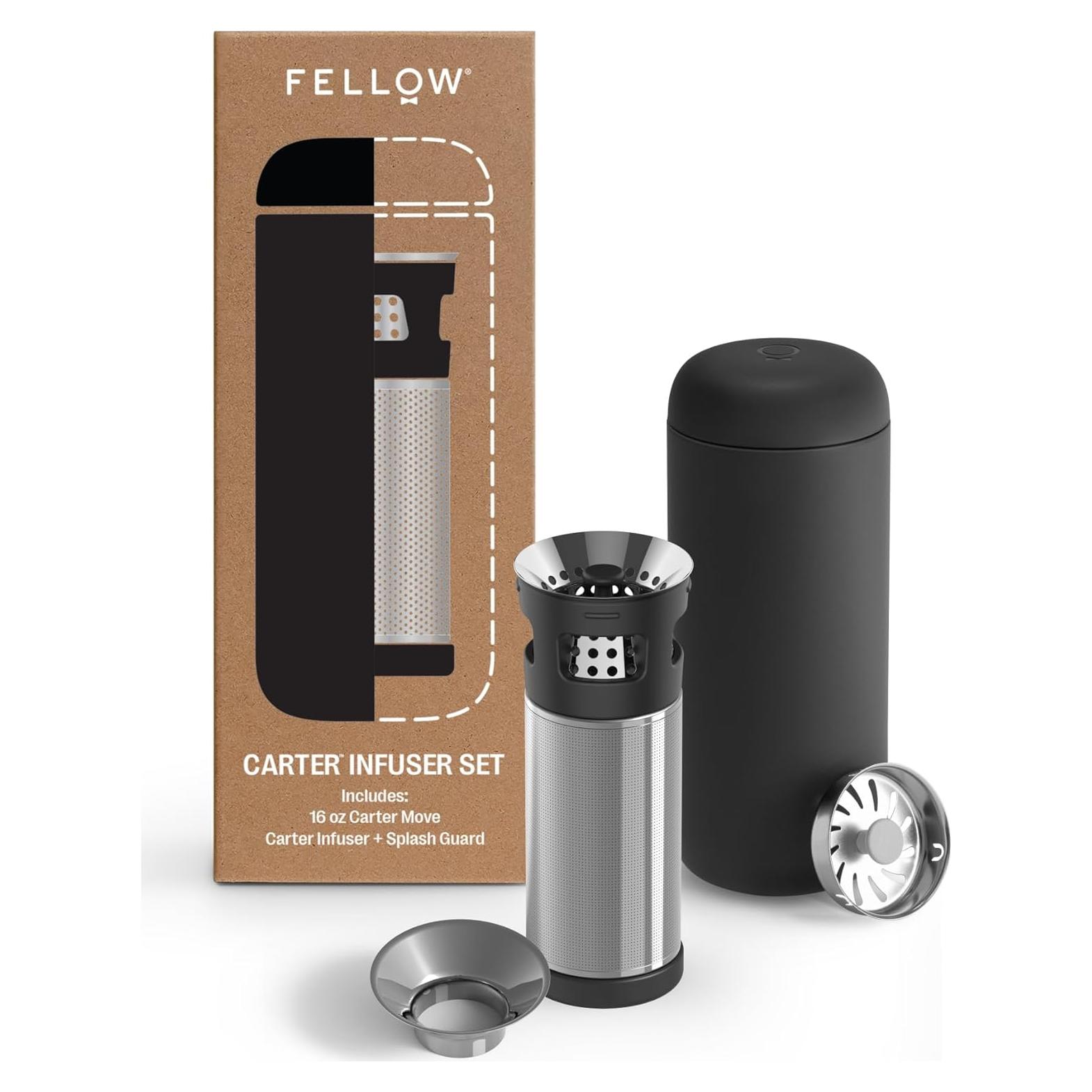 Set Infusor de Té Fellow + Taza Carter 16 oz Acero Inoxidable