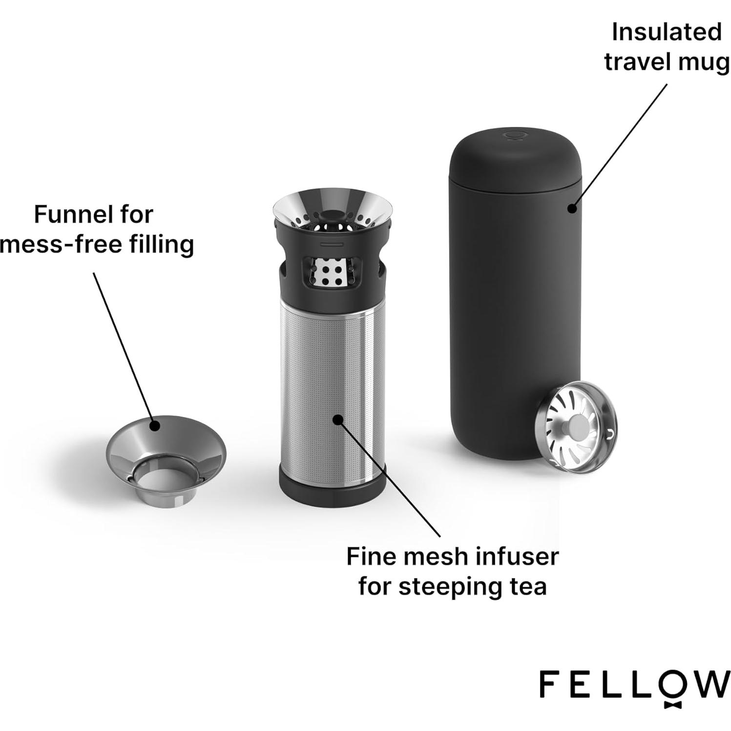 Set Infusor de Té Fellow + Taza Carter 16 oz Acero Inoxidable