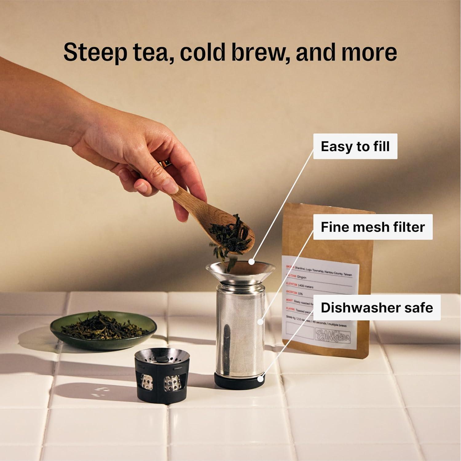 Set Infusor de Té Fellow + Taza Carter 16 oz Acero Inoxidable