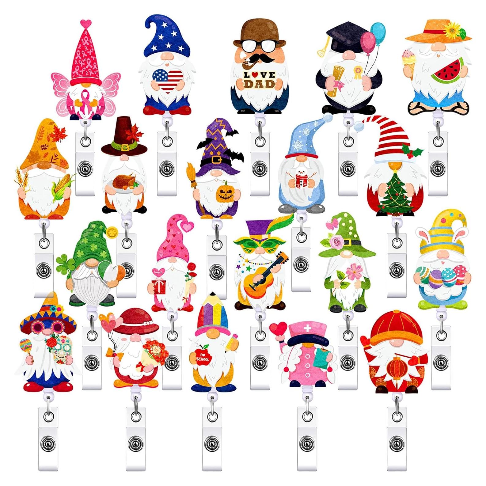 20 Insignias Retráctiles de Fieltro Teling para Vacaciones