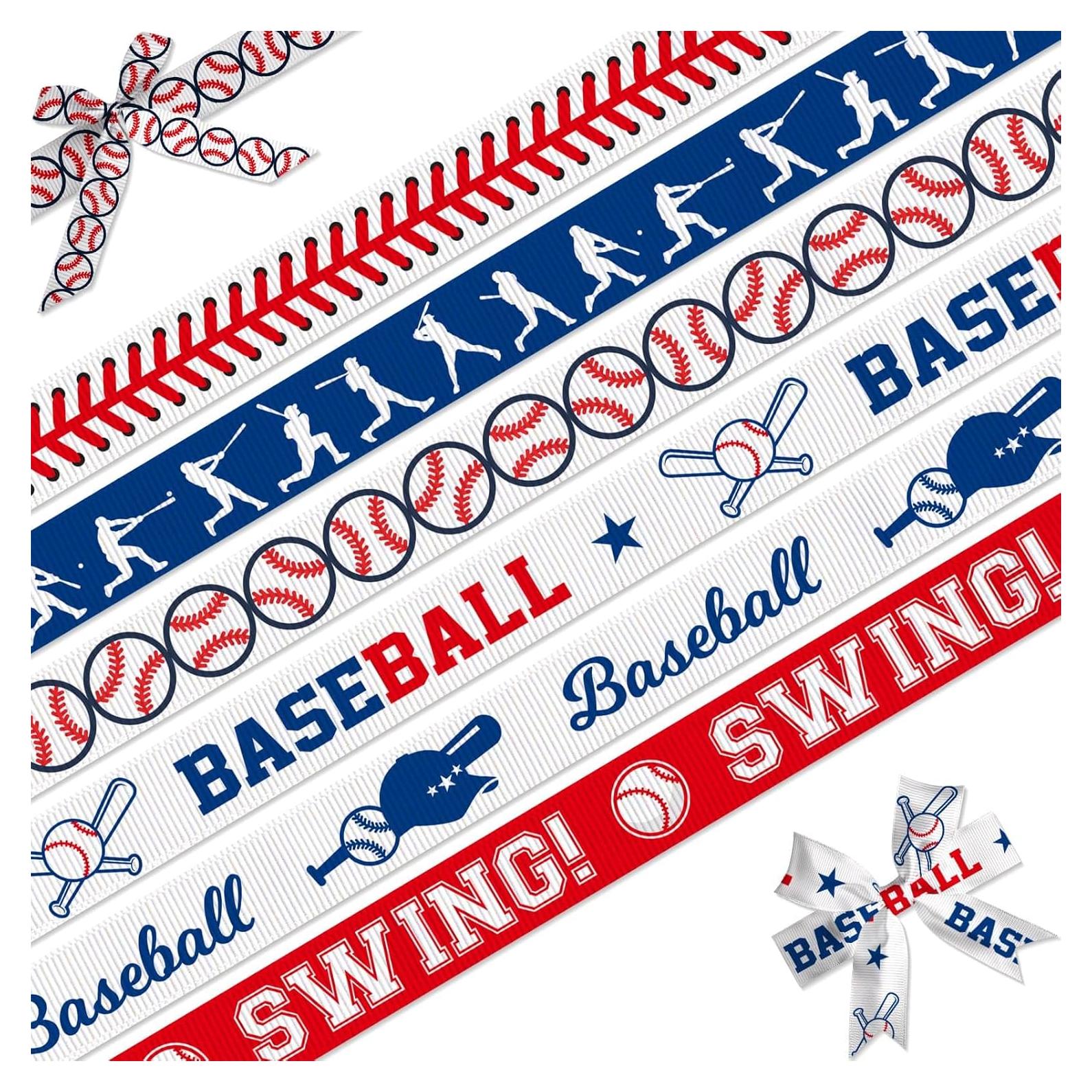 Cinta de Béisbol NUVCELKA - 6 Rollos Grosgrain 1.6 cm x 2.74 m