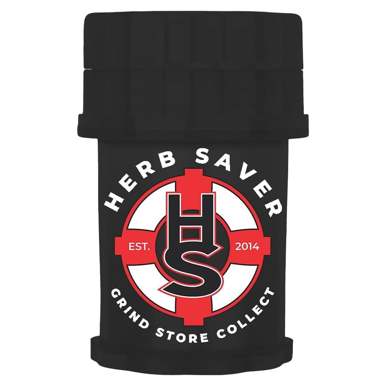 Molino HerbSaver HS Negro - Molino de Plástico Médico 21x15.6cm