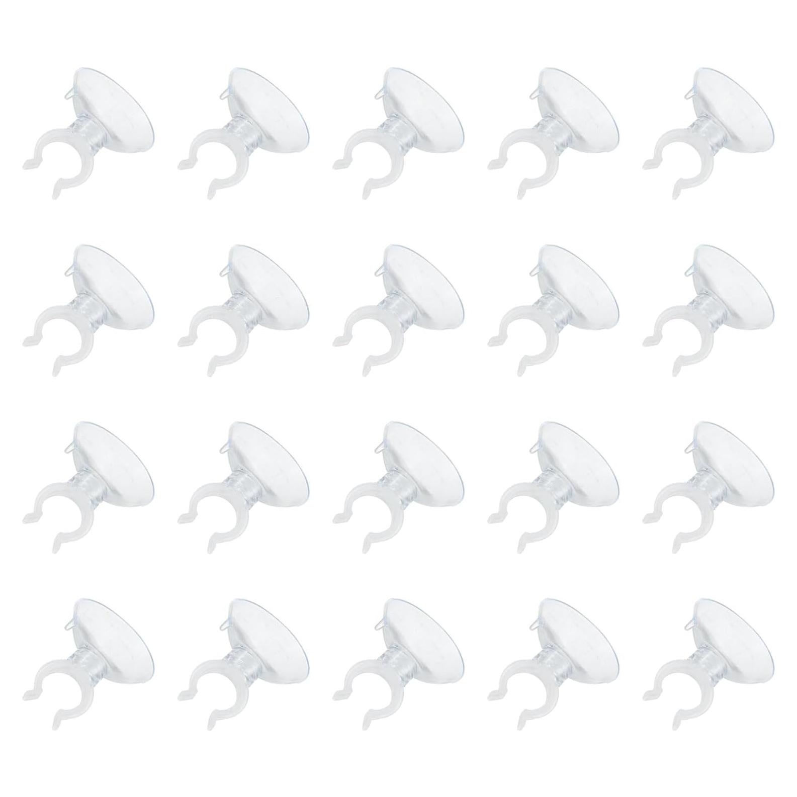 Clips de Ventosa para Acuario uxcell 20 Pcs 10 mm Transparente