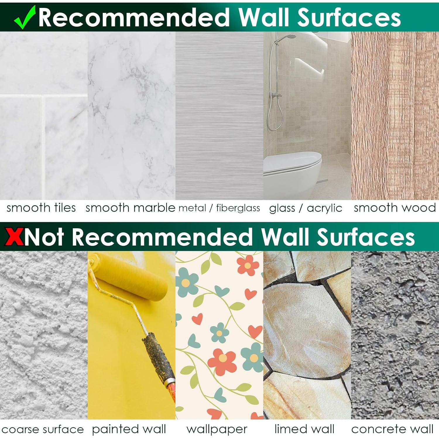 Ganchos Adhesivos Planos Jovware para Caddy de Ducha - Paquete de 6