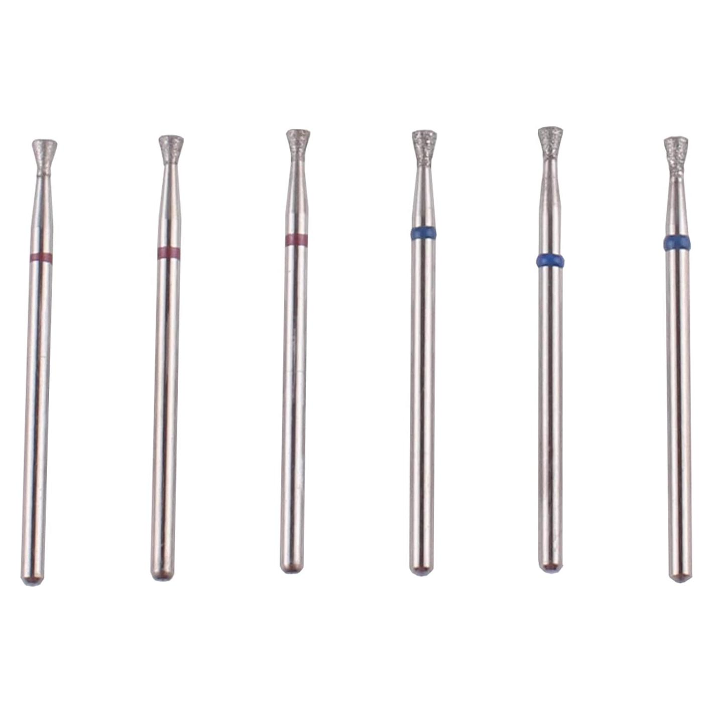 Conjunto de Brocas de Uñas de Diamante MZCMSL 6pcs Fino y Medio