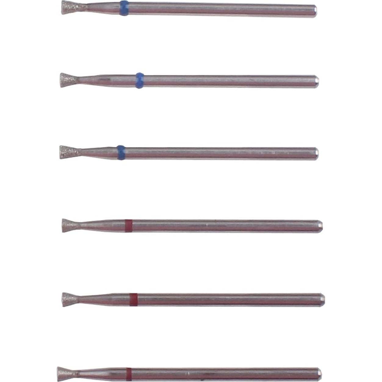 Conjunto de Brocas de Uñas de Diamante MZCMSL 6pcs Fino y Medio