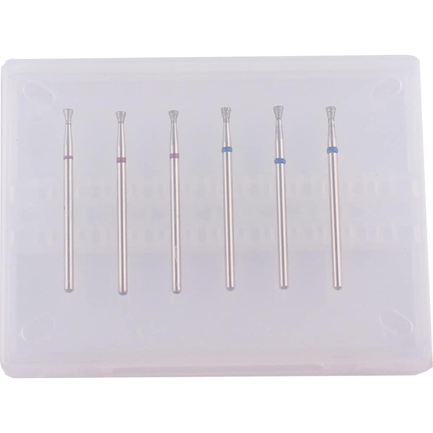 Conjunto de Brocas de Uñas de Diamante MZCMSL 6pcs Fino y Medio