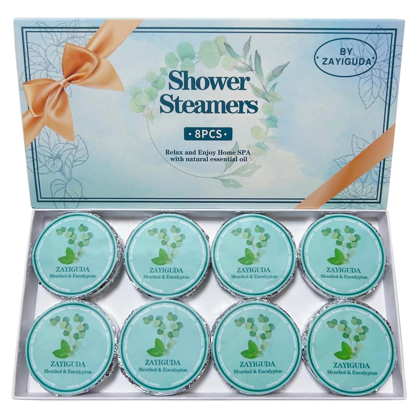 Bombas de Ducha Aromaterapia ZAYISHOWER - Paquete de 8 Eucalipto
