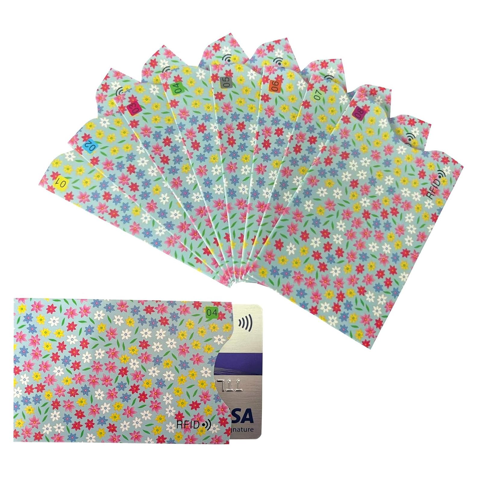 8 Fundas de Tarjeta de Crédito RFID Bloqueadoras Verde