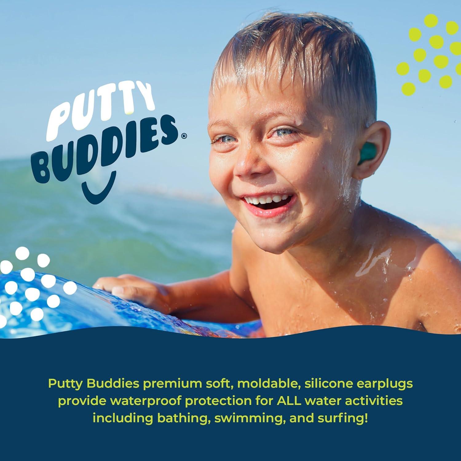 Tapones para oídos Putty Buddies de silicona para nadar - 3 pares