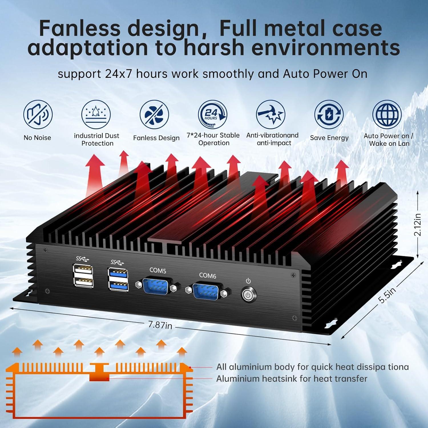 PC Mini Industrial Kinupute MKG600 i7 16GB RAM 512GB SSD